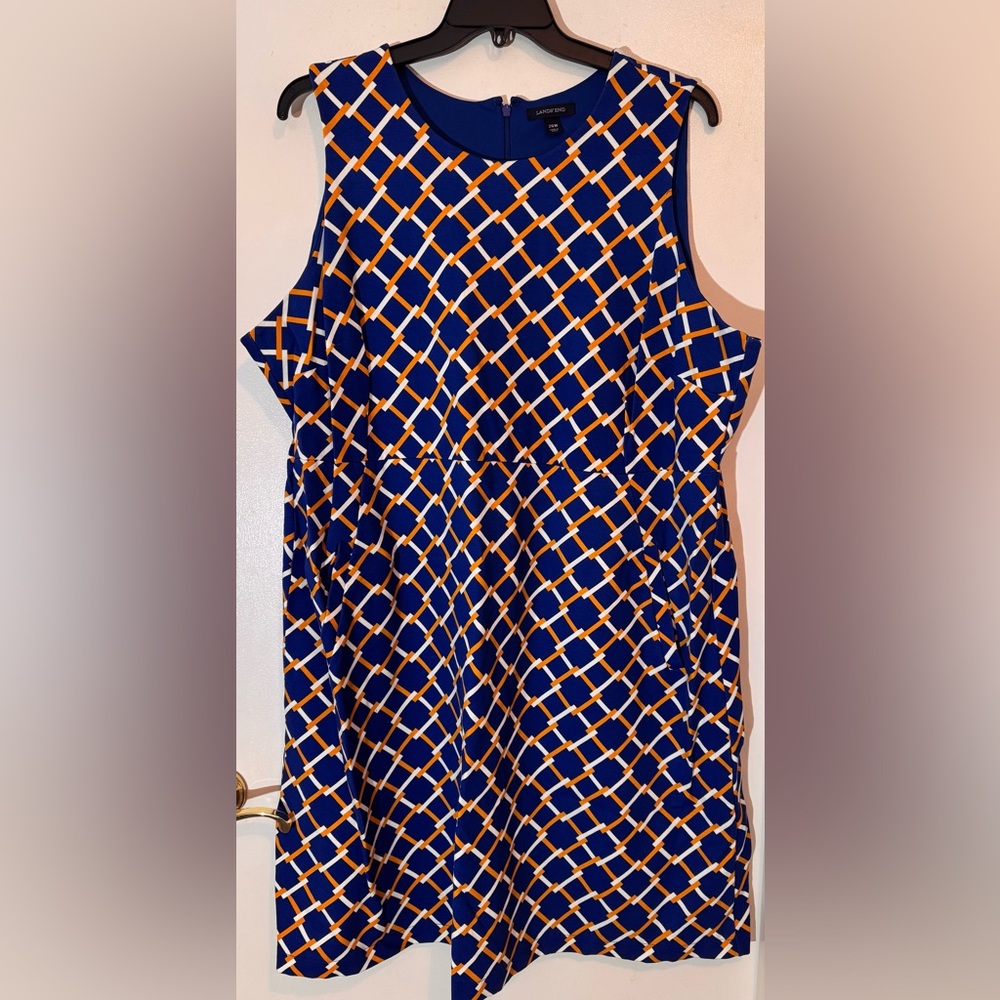 Ponte Knit Sleeveless Midi Dress Lands' End